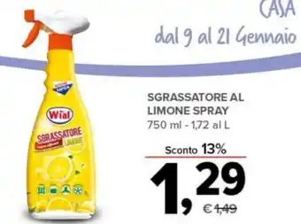 Todis SGRASSATORE AL LIMONE SPRAY 750 ml offerta