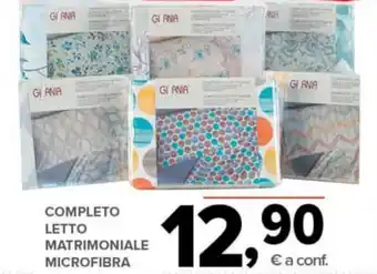 Todis COMPLETO LETTO MATRIMONIALE MICROFIBRA offerta