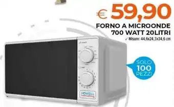 Todis FORNO A MICROONDE 700 WATT 20 LITRI offerta