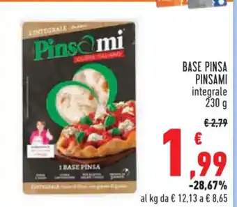 Conad Superstore BASE PINSA PINSAMI integrale 230 g offerta