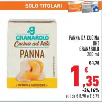 Conad Superstore PANNA DA CUCINA UHT GRANAROLO 200 ml offerta