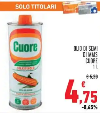 Conad Superstore OLIO DI SEMI DI MAIS CUORE 1l offerta