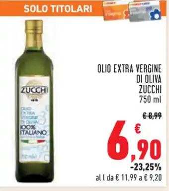 Conad Superstore OLIO EXTRA VERGINE DI OLIVA ZUCCHI 750ml offerta