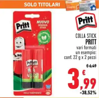 Conad Superstore COLLA STICK PRITT vari formati un esempio: conf. 22 g x 2 pezzi offerta