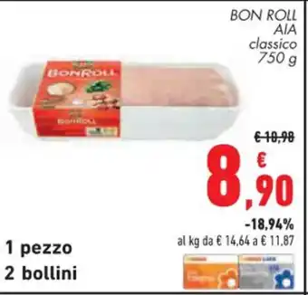 Conad Superstore BON ROLL AIA classico 750 g offerta