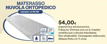 MATERASSO NUVOLA ORTOPEDICO esempio: cm 80x190