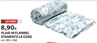 Ipercoop PLAID IN FLANNEL STAMPATO LE COSE cm 130 x 160 offerta