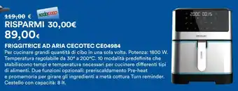 Ipercoop FRIGGITRICE AD ARIA CECOTEC CE04984 offerta