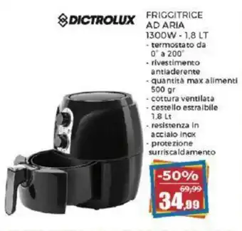DICTROLUX FRIGGITRICE AD ARIA 1300W -1,8 LT