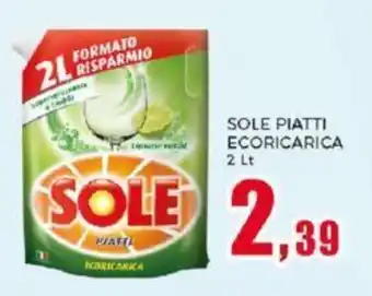 Happy Casa SOLE PIATTI ECORICARICA 2 Lt offerta