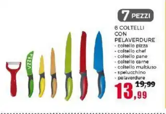 6 COLTELLI CON PELAVERDURE