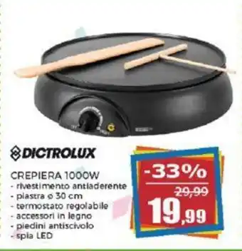 Happy Casa DICTROLUX CREPIERA 1000W offerta