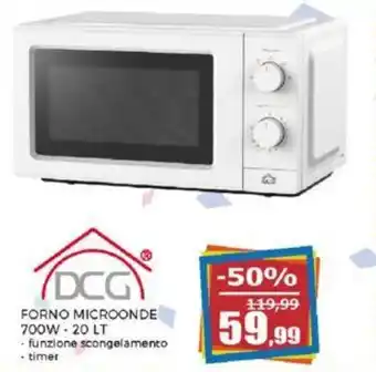 Happy Casa DCG FORNO MICROONDE 700W -20 LT - funzione scongelamento - timer offerta
