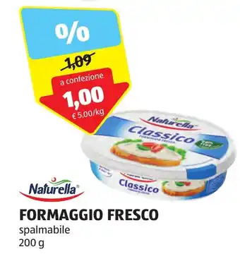 ALDI Naturella FORMAGGIO FRESCO spalmabile 200 g offerta