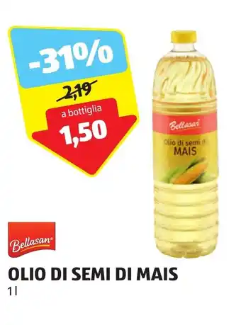 ALDI Bellasan OLIO DI SEMI DI MAIS 1 l offerta