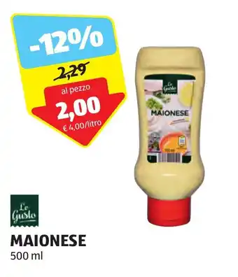ALDI Le Gusto MAIONESE 500 ml offerta