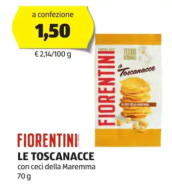 ALDI FIORENTINI LE TOSCANACCE con ceci della Maremma 70 g offerta