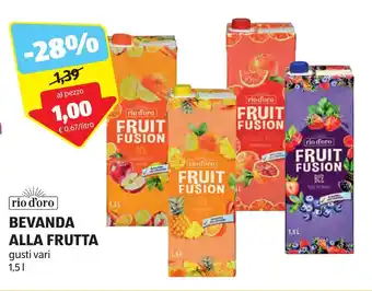 ALDI rio d'oro BEVANDA ALLA FRUTTA gusti vari 1,5 l offerta