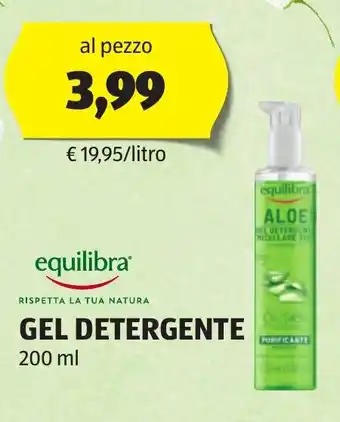 ALDI equilibra GEL DETERGENTE 200 ml offerta