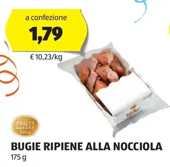 ALDI FINEST BAKERY BUGIE RIPIENE ALLA NOCCIOLA 175 g offerta