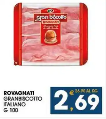 SeBón Supermercati ROVAGNATI GRANBISCOTTO ITALIANO G 100 offerta