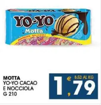 SeBón Supermercati MOTTA YO-YO CACAO E NOCCIOLA G 210 offerta