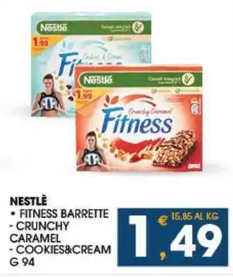 SeBón Supermercati NESTLÈ • FITNESS BARRETTE - CRUNCHY CARAMEL - COOKIES&CREAM G 94 offerta