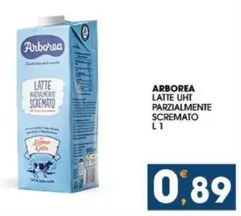 SeBón Supermercati ARBOREA LATTE UHT PARZIALMENTE SCREMATO L 1 offerta