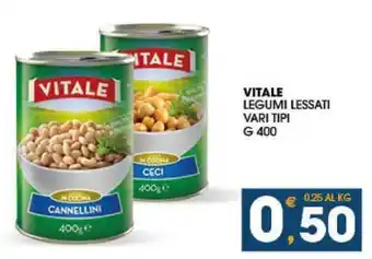 SeBón Supermercati VITALE LEGUMI LESSATI VARI TIPI G 400 offerta