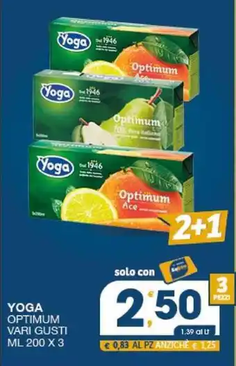SeBón Supermercati YOGA OPTIMUM VARI GUSTI ML 200 X 3 offerta