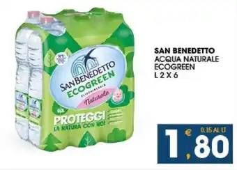 SeBón Supermercati SAN BENEDETTO ACQUA NATURALE ECOGREEN L2X6 offerta