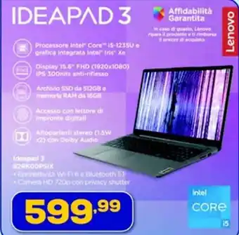 Euronics Lenovo IDEAPAD 3 offerta