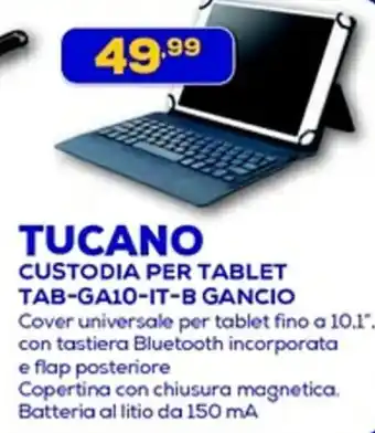 Euronics TUCANO CUSTODIA PER TABLET TAB-GA10-IT-B GANCIO offerta