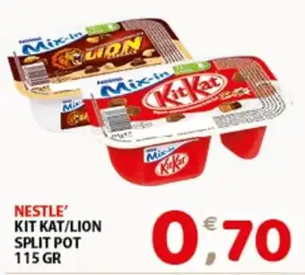 Mio Market NESTLE' KIT KAT/LION SPLIT POT 115 GR offerta