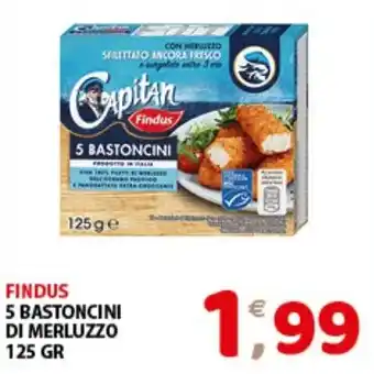 Mio Market Findus 5 BASTONCINI DI MERLUZZO 125 gr offerta