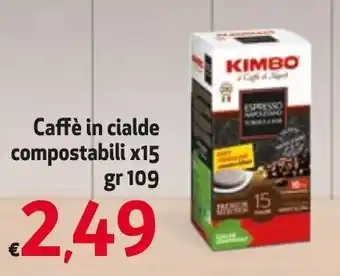 Maxi Supermercati Caffè in cialde compostabili x15 gr 109 offerta