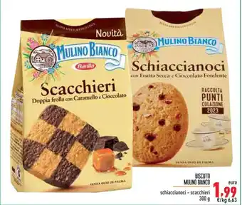 Maxi Supermercati BISCOTTI MULINO BIANCO schiaccianoci - scacchieri 300 g offerta
