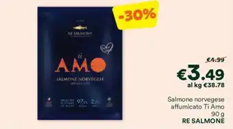 Unes Salmone norvegese affumicato Ti Amo RE SALMONE offerta