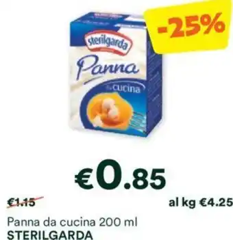 Unes Panna da cucina 200 ml STERILGARDA offerta