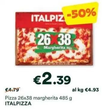 Unes Pizza 26x38 margherita 485 g ITALPIZZA offerta