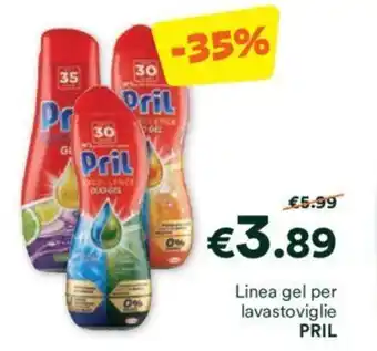 Unes Linea gel per lavastoviglie PRIL offerta