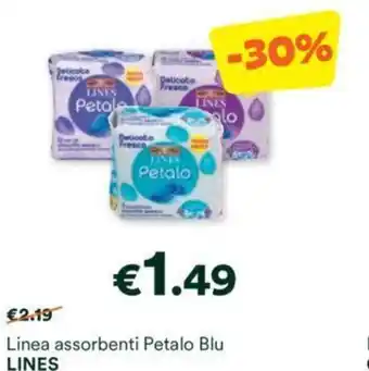 Unes Linea assorbenti Petalo Blu LINES offerta