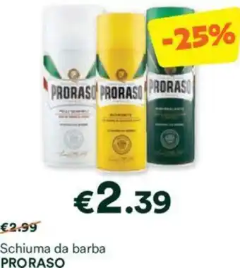Unes Schiuma da barba PRORASO offerta