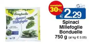 Sì con te Spinaci Millefoglie Bonduelle 750 g offerta