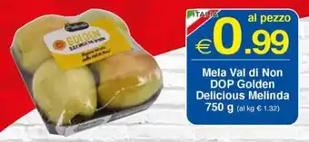 Sì con te Mela Val di Non DOP Golden Delicious Melinda 750 g offerta