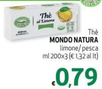 The MONDO NATURA limone/pesca ml 200x3
