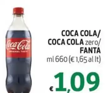 Eurospesa COCA COLA/ COCA COLA zero/ FANTA ml 660 offerta