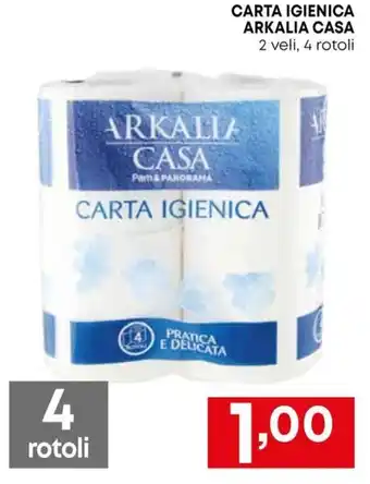 Kanguro CARTA IGIENICA ARKALIA CASA 2 veli, 4 rotoli offerta