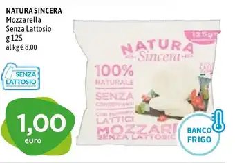 NATURA SINCERA Mozzarella Senza Lattosio g 125