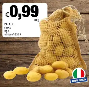 Hurrà PATATE sacco kg 4 offerta